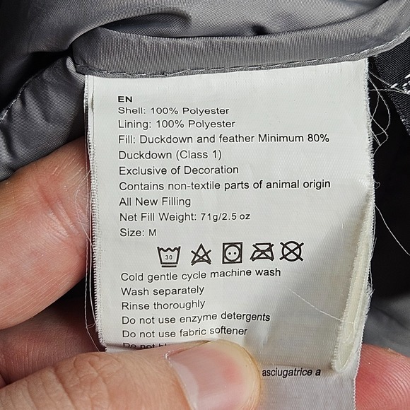 Kathmandu Vest Mens Medium Black Duckdown 500 Fill Full Zip Puffer Pockets - Picture 12 of 13